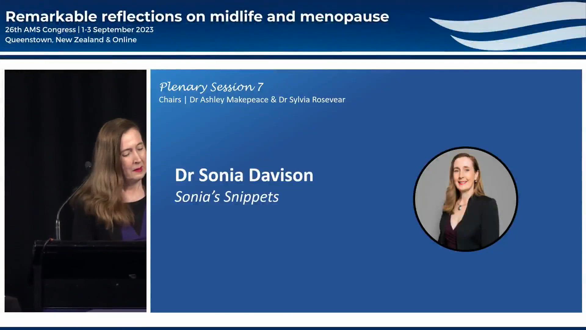 AMS Congress 2023 - Queenstown 'Sonia’s Snippets' with Dr Sonia Davison ...